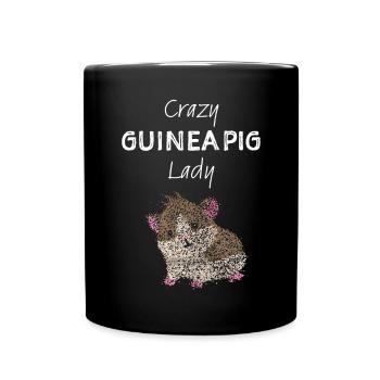 Guinea Pig Lady Meerschweinchen Nagetier - Tasse einfarbig - Schwarz - Vorne