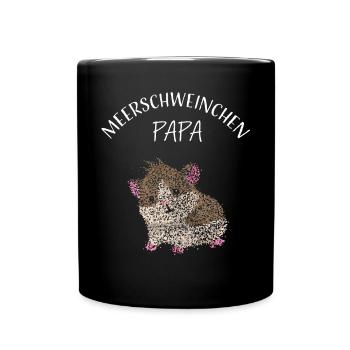 Meerschweinchen Papa Vater Nagetiere - Tasse einfarbig - Schwarz - Vorne