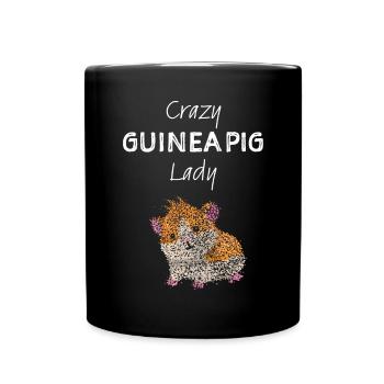 Guinea Pig Lady Meerschweinchen Haustier - Tasse einfarbig - Schwarz - Vorne