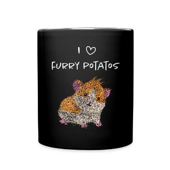 Cochon d’Inde cochon d’Inde de pomme de terre à fourrure - Mug uni - noir - Devant
