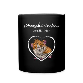 Meerschweinchen Nagetier Zucht Züchter - Tasse einfarbig - Schwarz - Vorne