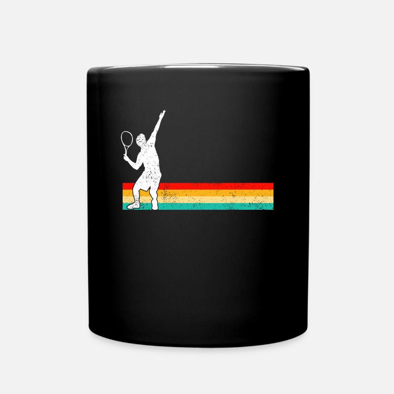 Tennis Retro - Tasse einfarbig - Schwarz