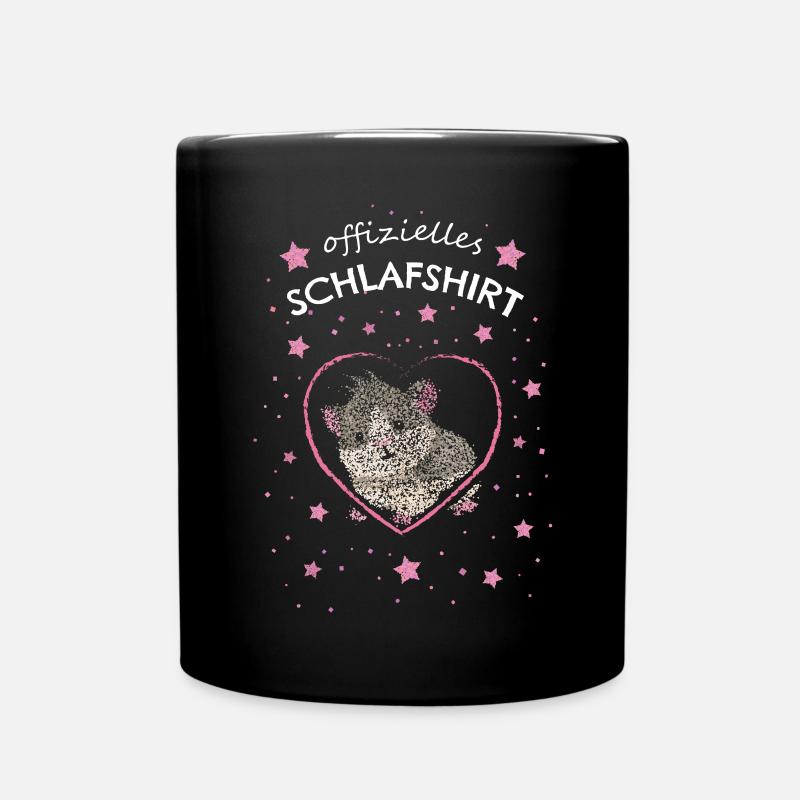 Offizielles Schlafshirt Meerschweinchen - Tasse einfarbig - Schwarz