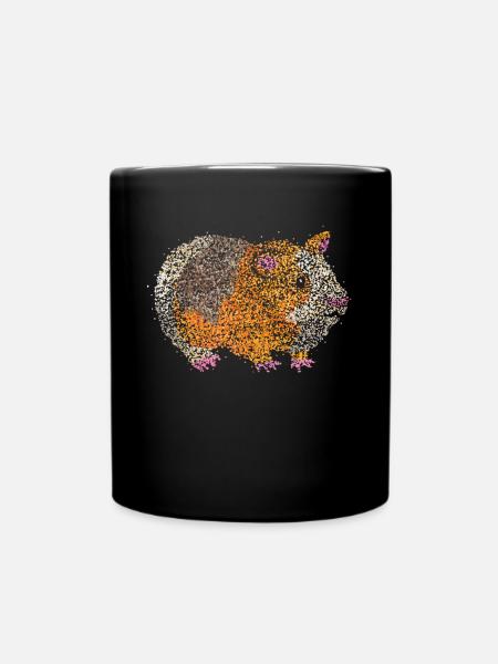 Meerschweinchen Meerschwein Schweinchen - Tasse einfarbig - Schwarz