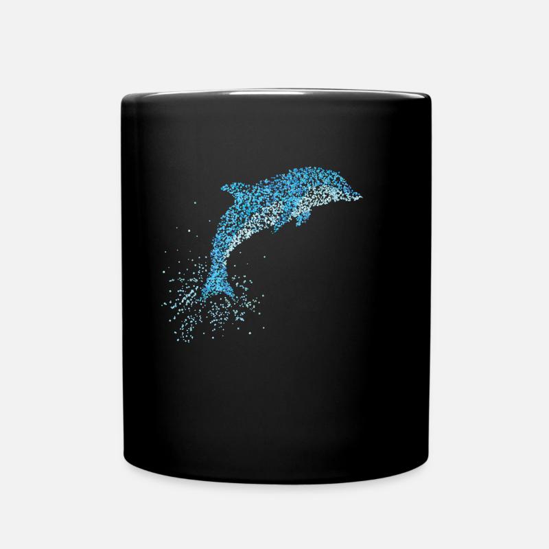 Dauphin Grand Nez Dauphin Dauphin Natation - Mug uni - noir