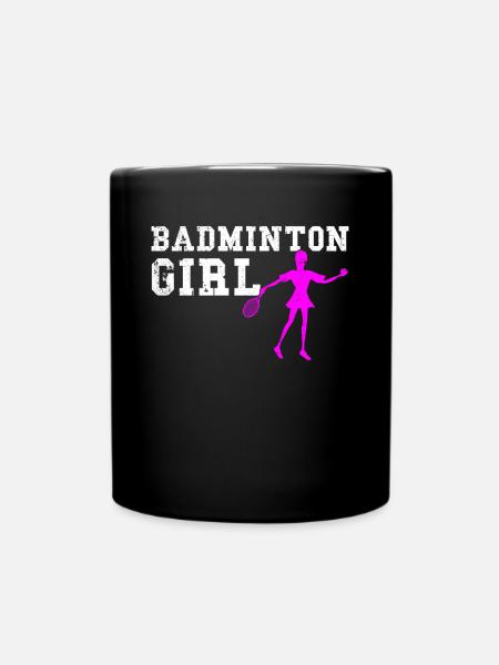 badminton girl - Tasse einfarbig - Schwarz