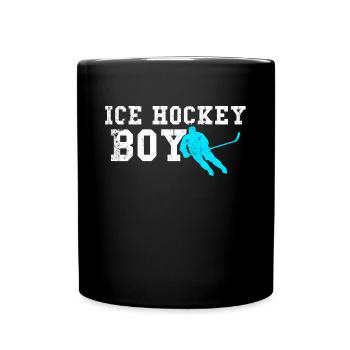 ice hockey boy - Full Colour Mug - black - Front