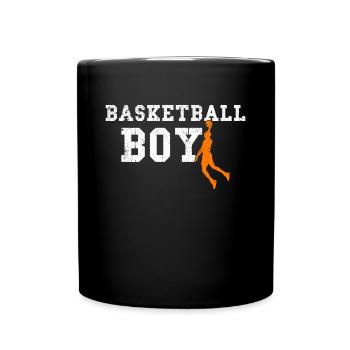 basketball boy - Tasse einfarbig - Schwarz - Vorne