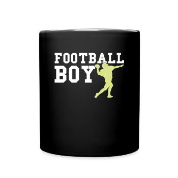 football boy - Tasse einfarbig - Schwarz - Vorne
