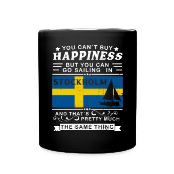 Swedes sailing in Stockholm Schäre gift idea - Full Colour Mug - black - Front