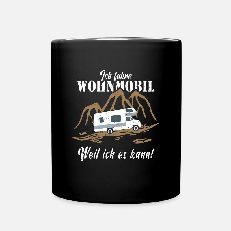 Wohnmobil Campervan - Tasse einfarbig - Schwarz