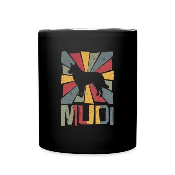 Mudi Vintage Rétro - Mug uni - noir - Devant