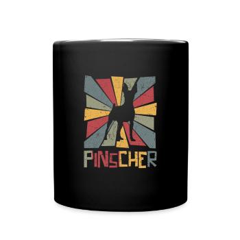 Pinscher - Tasse einfarbig - Schwarz - Vorne