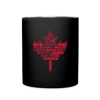 Kanada - Tasse einfarbig - Schwarz - Vorne