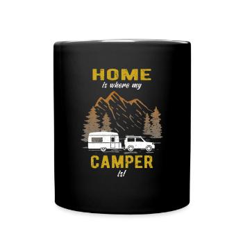 Caravane Camping Home Home - Mug uni - noir - Devant