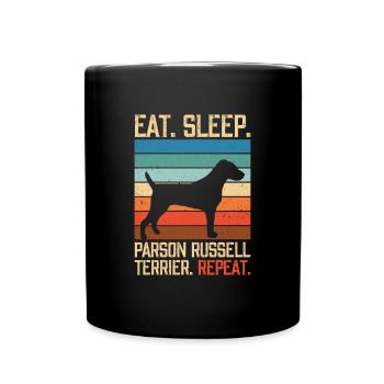 Eat sleep Parson Russell terrier Repeat - Full Colour Mug - black - Front