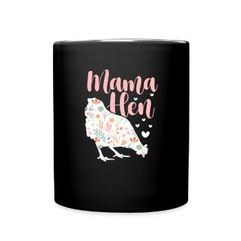Huhn Bauernhof Geflügel Hahn Hühner Geschenk - Tasse einfarbig - Schwarz - Vorne