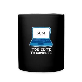 Computer - Tasse einfarbig - Schwarz - Vorne