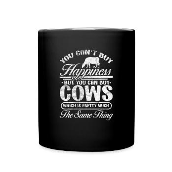 Cow Cow Cows Farm Farmer Gift - Full Colour Mug - black - Front