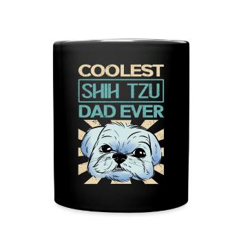Shih Tzu Papa Propriétaire Propriétaire De Chien Cadeau - Mug uni - noir - Devant