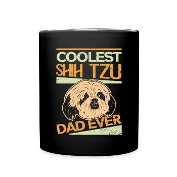 Shih Tzu Papa | Propriétaire Chien Propriétaire Cadeau - Mug uni - noir - Devant