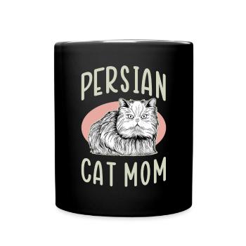 Chat persan maman chat propriétaire cadeau - Mug uni - noir - Devant