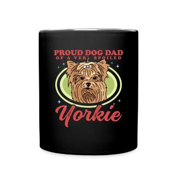 Yorkie Papa | Yorkshire Terrier Dog Cadeau - Mug uni - noir - Devant