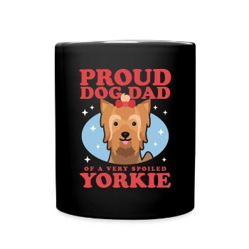 Yorkie Dad Yorkshire Terrier Dog Cadeau - Mug uni - noir - Devant