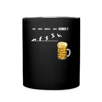 Dictons de bière drôles pour les buveurs de bière Amateurs de bière F - Mug uni - noir - Devant