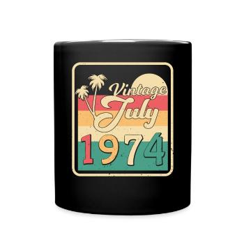 Im Juli 1974 Geboren - Tasse einfarbig - Schwarz - Vorne