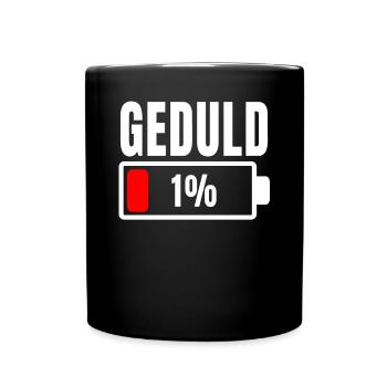 Patience à 1% Phrase drôle et idée ironique hors de - Mug uni - noir - Devant