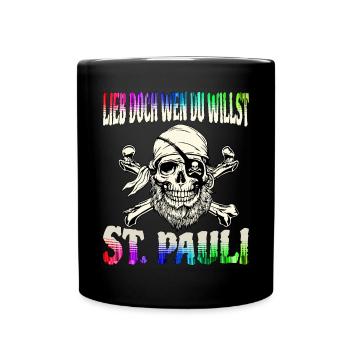 St. Pauli Hamburg Fanartikel St. Pauli - Tasse einfarbig - Schwarz - Vorne