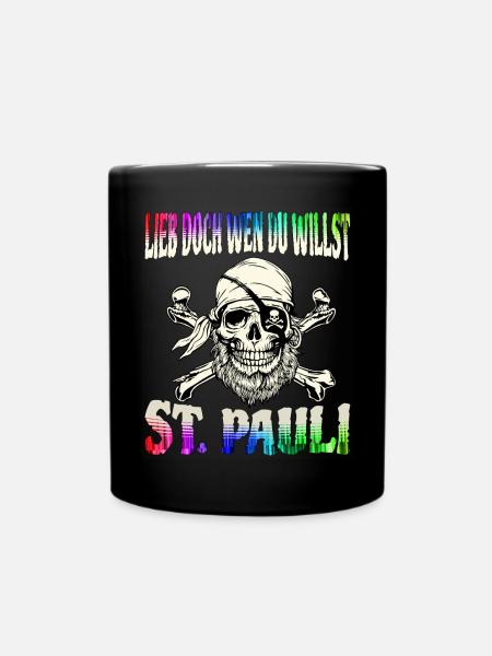 St. Pauli Hamburg Fanartikel St. Pauli - Full Colour Mug - black