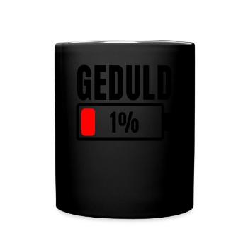 Patience à 1% Phrase drôle et idée ironique hors de - Mug uni - noir - Devant
