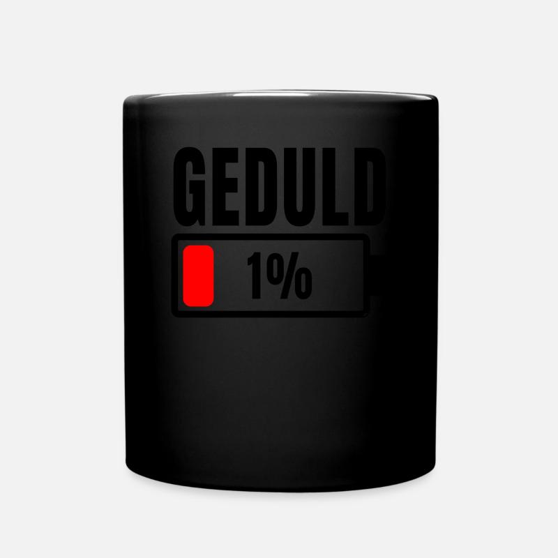 Pazienza all'1% Frase divertente e idea ironica fuori - Tazza monocolore - nero
