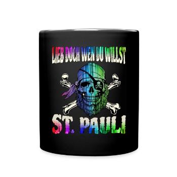 St. Pauli Hamburg Fanartikel St. Pauli - Tasse einfarbig - Schwarz - Vorne
