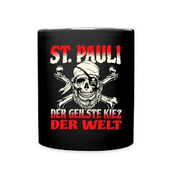 St. Pauli Hamburg Fanartikel St. Pauli - Tasse einfarbig - Schwarz - Vorne