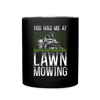 Lawn Mower Mowing Dad Father - Full Colour Mug - black - Front