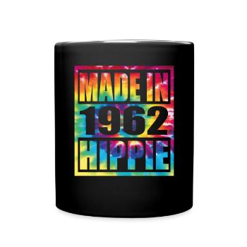 Hippie Birthday 1962 - Full Colour Mug - black - Front