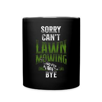 Lawn Mower Mowing Dad Father - Tasse einfarbig - Schwarz - Vorne
