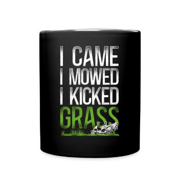 Tondeuse à gazon Mowing Papa Père - Mug uni - noir - Devant