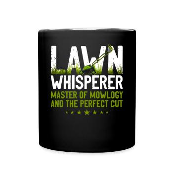 Lawn Mower Mowing Dad Father - Full Colour Mug - black - Front