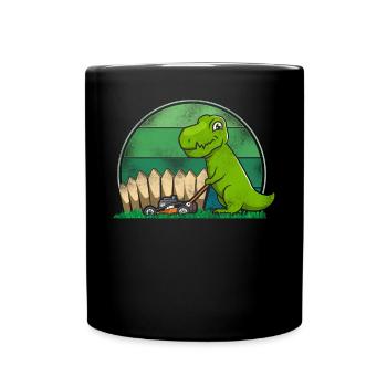Lawn Mower Mowing Dad Father - Tasse einfarbig - Schwarz - Vorne