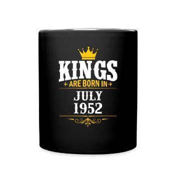Juillet 1952 - Cadeau du 70e anniversaire. Rois. - Mug uni - noir - Devant