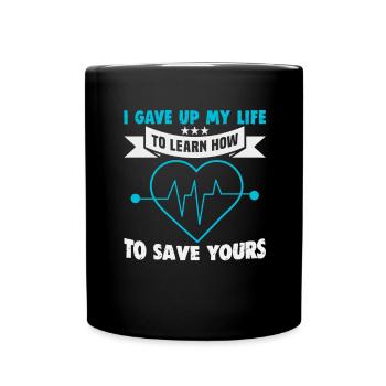 Infirmière J’ai abandonné mon infirmière de vie - Mug uni - noir - Devant