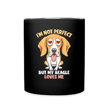 Dog saying Beagle design pour les amoureux des chiens - Mug uni - noir - Devant