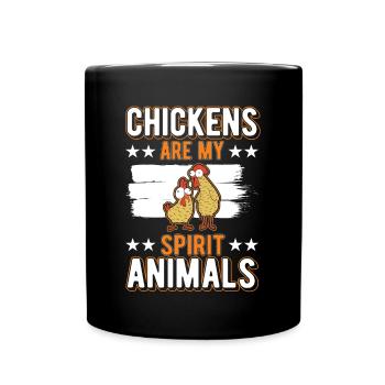 Chicken Spirit Animal Chicken Chicken - Full Colour Mug - black - Front