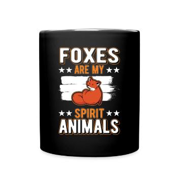 Les renards sont mes animaux spirituels Renard - Mug uni - noir - Devant