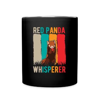 Roter Panda Flüsterer Red Panda Whisperer - Tasse einfarbig - Schwarz - Vorne