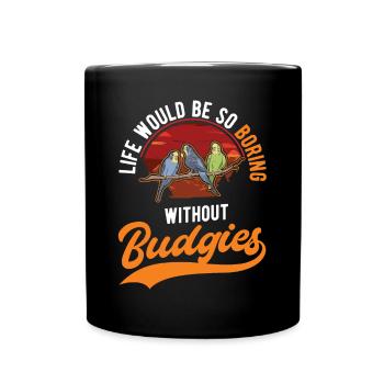 Budgerigar Cadeau Welli Perruche - Mug uni - noir - Devant